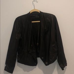 BLANK NYC black leather jacket